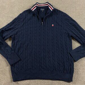 Brooks Brothers Navy Zip Up Sweater